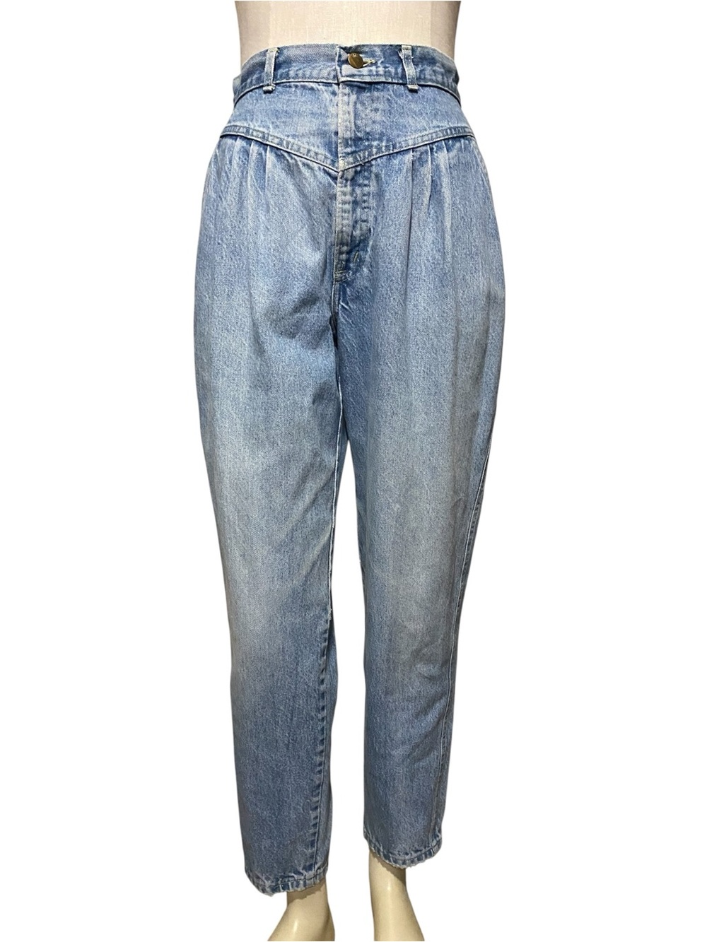 Vintage 80s Sunset Blues Light Wash Cotton Yolk Jeans 30 x 28 Normcore Americana